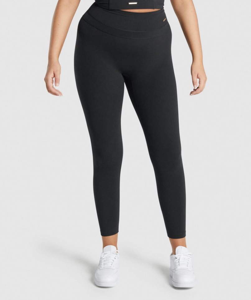 Legginsy Gymshark Whitney High Rise Damskie Czarne | PL 764YFX